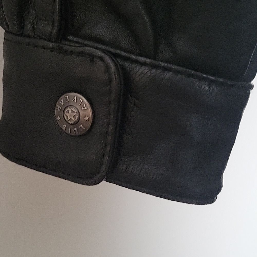 VTG Luis Alvear Womens P XS 80s  Leather Black Bomber Moto Biker Jacket Coat New - Picture 10 of 15